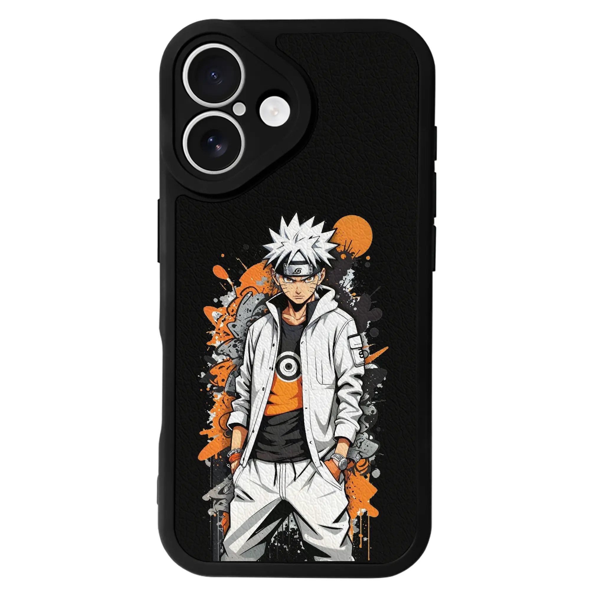 ナルト グッズ うずまき ナルト - IPhone 16シリーズ対応 ・ シリコンスマホケース ・ レザー調 ・ 高精度フィット ・ 耐衝撃 ・ ワイヤレス充電対応 ・ 精密カット